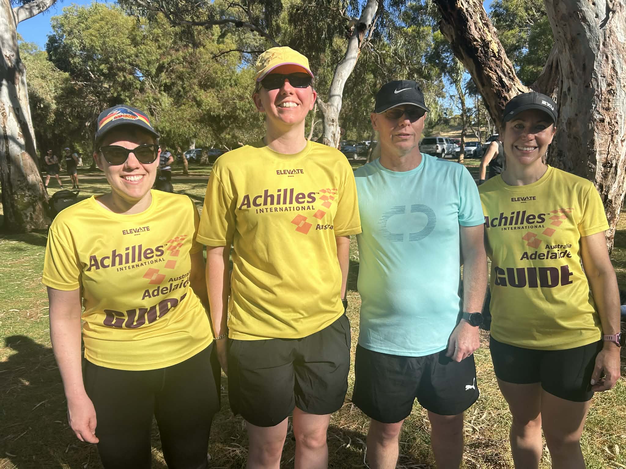 Nat Cassie Warren and Sonia after Oaklands reserve Park run 17th Jan 2026